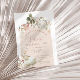 Oink Cluck Baa Moo Barnyard Birthday Einladung