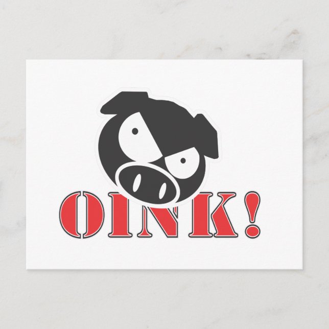OINK_GraphicReversed Postkarte (Vorderseite)