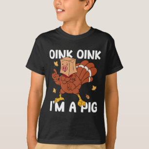 Oink ich bin ein Schweine Türkei Herbst Herbst Jan T-Shirt