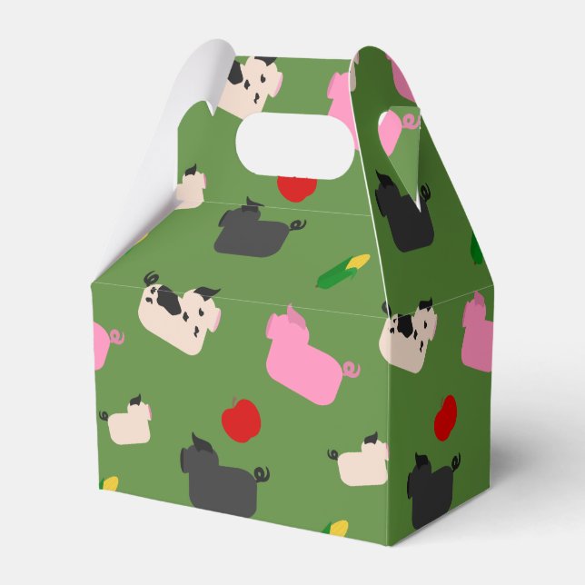 Oink Oink Hier Geschenkschachtel (Vorderseite)