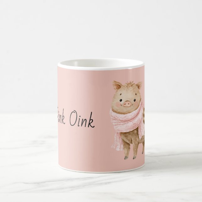 Oink Oink Schwein Kaffeetasse (Mittel)