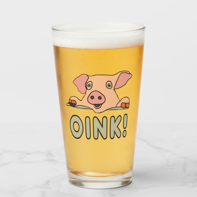 Oink Pig Glas (Vorne (Gefüllt))