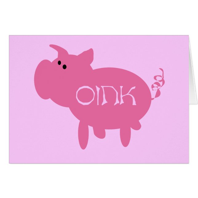 Oink rosa Schwein-T-Shirts und Geschenke (Vorderseite (Horizontal))