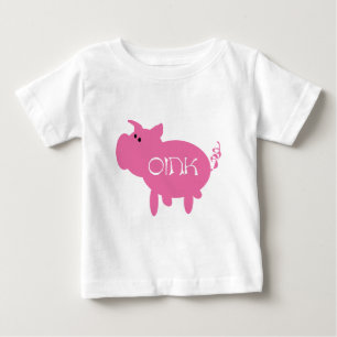 Oink rosa Schwein-T-Shirts und Geschenke Baby T-shirt