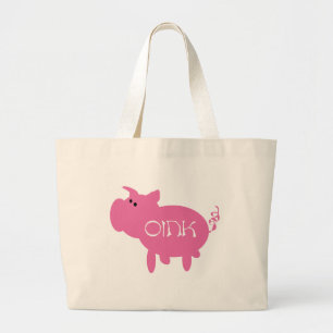 Oink rosa Schwein-T-Shirts und Geschenke Jumbo Stoffbeutel