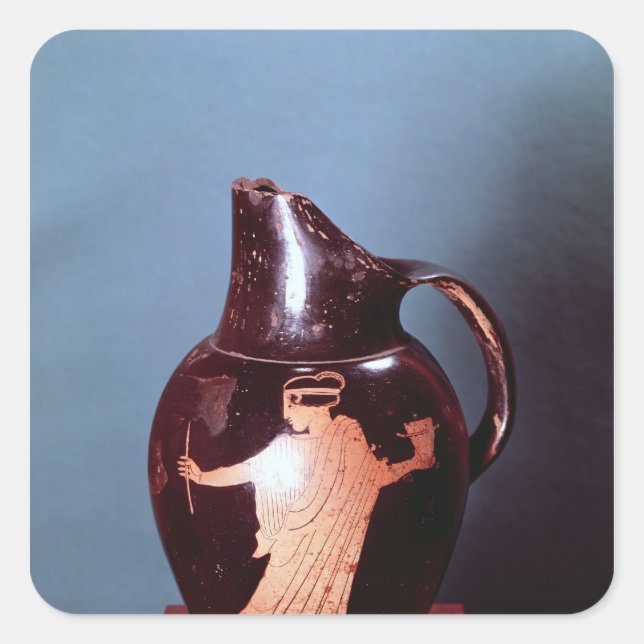 Oinochoe Quadratischer Aufkleber (Vorderseite)