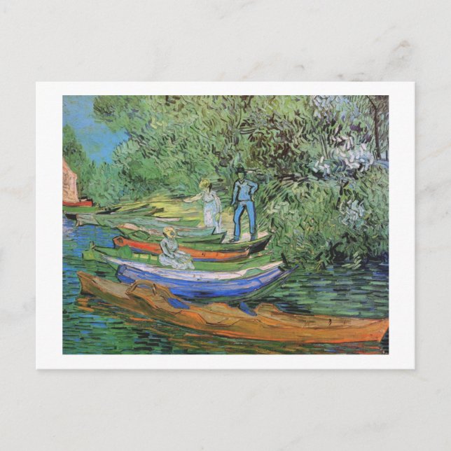 Oise Bank in Auvers, Vincent van Gogh Postkarte (Vorderseite)