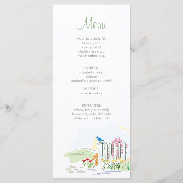 Oiseau à la carte de douche de clôture (Devant)