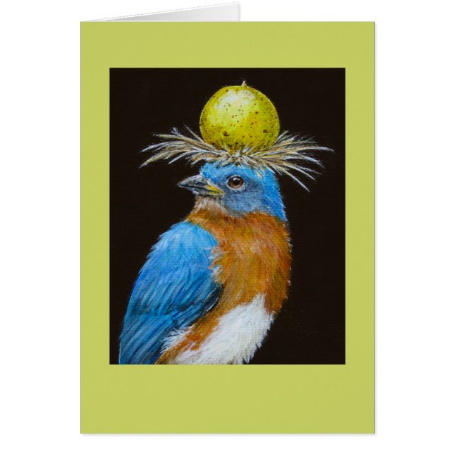 oiseau bleu avec la carte de scuppernong (Devant)