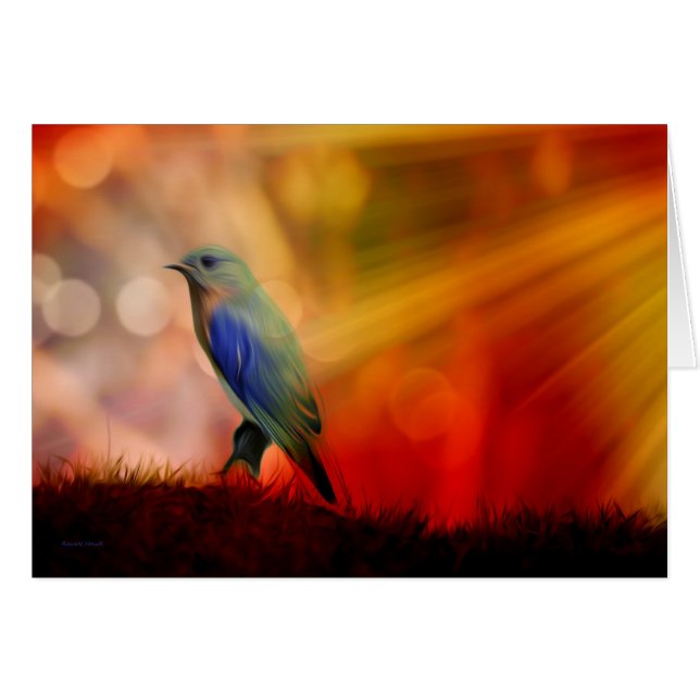 Oiseau bleu de bonheur (Devant horizontal)