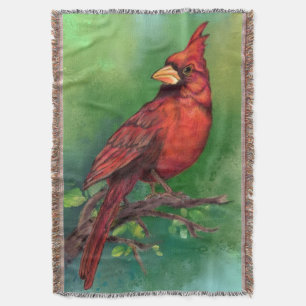 Oiseau cardinal rouge du Nord Jetez la couverture