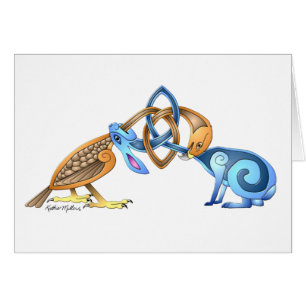 Oiseau celte et lapin