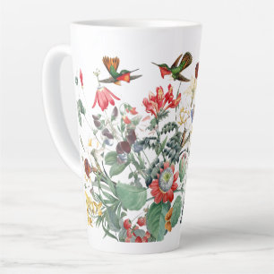 Oiseau-colibri Papillon du jardin Fleur Mug latte