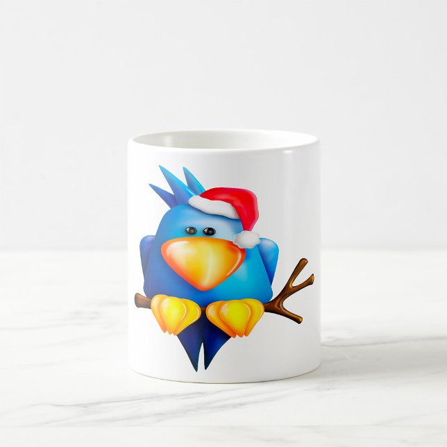 Oiseau Dans Une Mug De Chapeau De Père Noël (Créateur téléchargé)