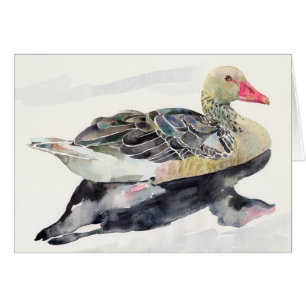 Oiseau d'aquarelle d'aspiration de main, canard