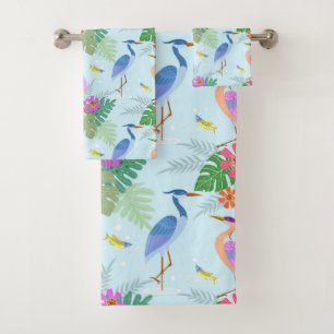 Oiseau de Heron aux fleurs