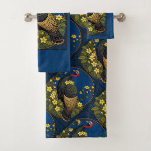 Oiseau De Jeu Sauvage Turquie Et Fleurs De Jasmin