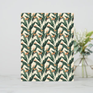 Oiseau de Paradis Botanique Motif papier à papier