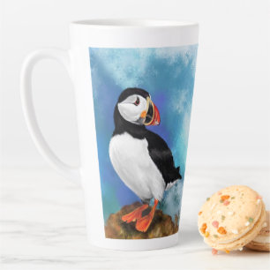 Oiseau de Puffin de l'Atlantique Mug latte