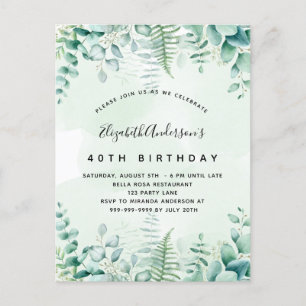 Oiseau de verdure eucalyptus invitation forêt