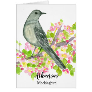 Oiseau d'État de l'Arkansas noir Mockingbird