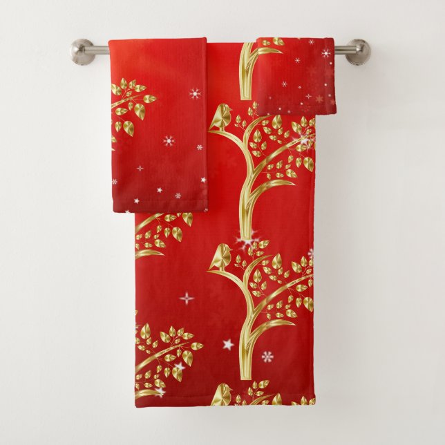 Oiseau D'Or Whimsical Arbre De Vie Snowflakes Star (En situation)