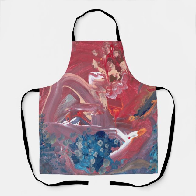 Oiseau et lac Tout-en-plan Imprimer Tablier (Recto)