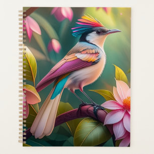 Oiseau fantastique Geai à crête arc-en-ciel