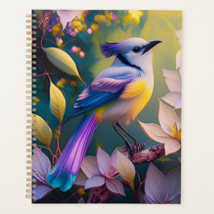 Oiseau Fantastique Violet à Tufté et Poitrine Jaun
