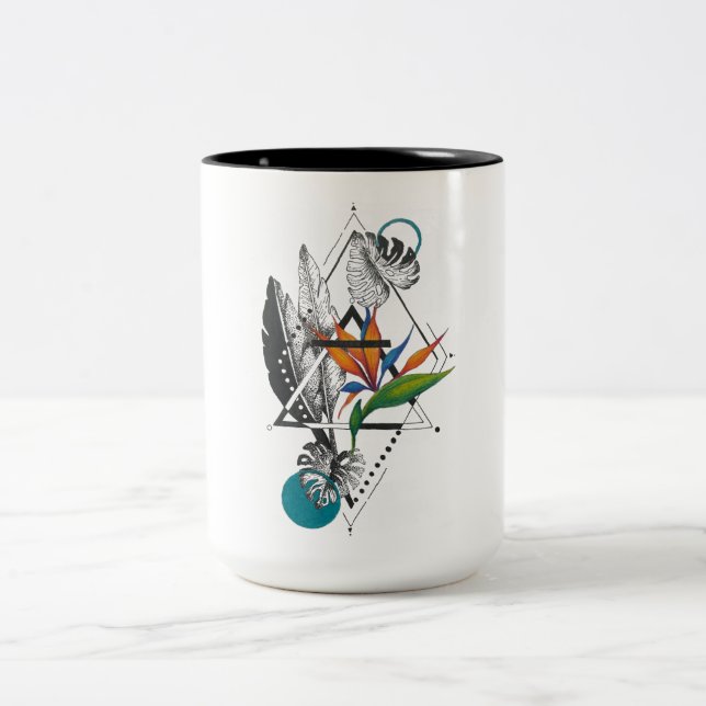 Oiseau géométrique du paradis et mug monstère (Centre)
