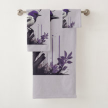 Oiseau gracieux et Feuilles pourpres | La palette