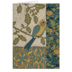 Oiseau jaune et bleu Turquoise perché sur une bran