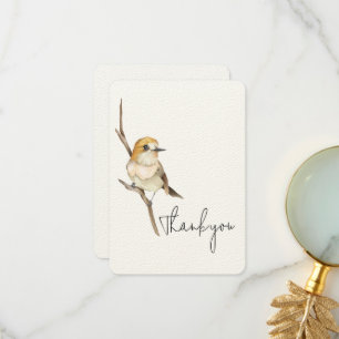 Oiseau Jaune Sur Un Merci À Branche