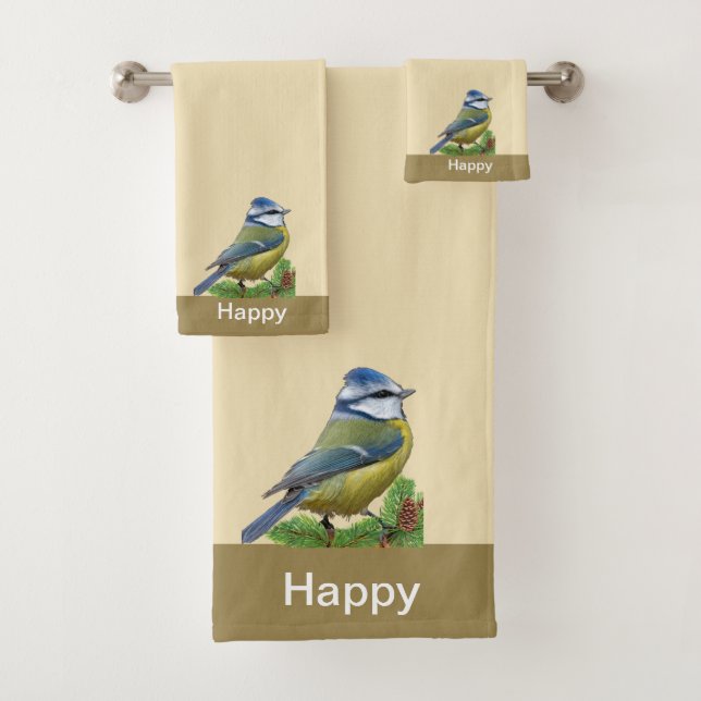 Oiseau mignon moderne sur beige clair (En situation)