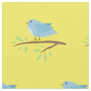 Oiseau mignon sur un tissu de textile de crèche d