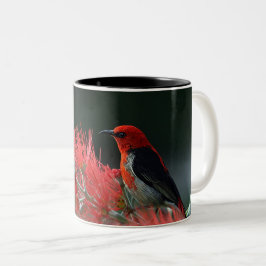 Oiseau rouge en Branche - Elégante Mug Nature