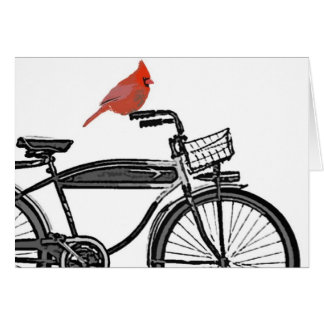 Oiseau sur un vélo