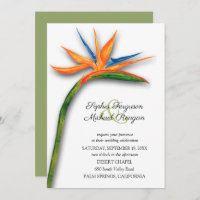 Oiseau tropical du Paradis Invitations de mariage