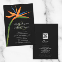 Oiseau tropical du Paradis Invitations de mariage