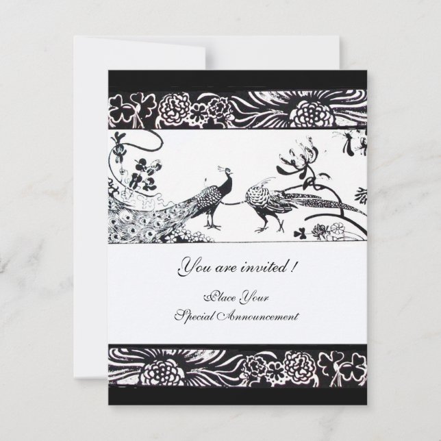 OISEAUX AMOUREUX DE MARIAGE, CARTES D'INVITATION N (Devant)