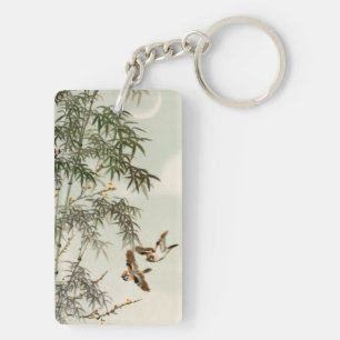 Oiseaux Bambou Asiatique Japonais Vintage