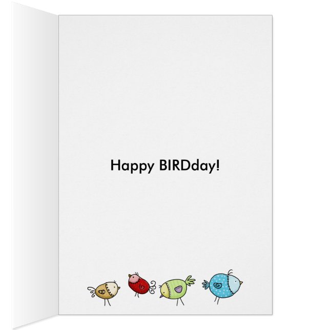 Oiseaux blancs colorés - Personnalisable (Intérieur (Droit))