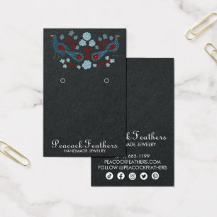 Oiseaux Collier à oreilles florales Bijoux Carte d