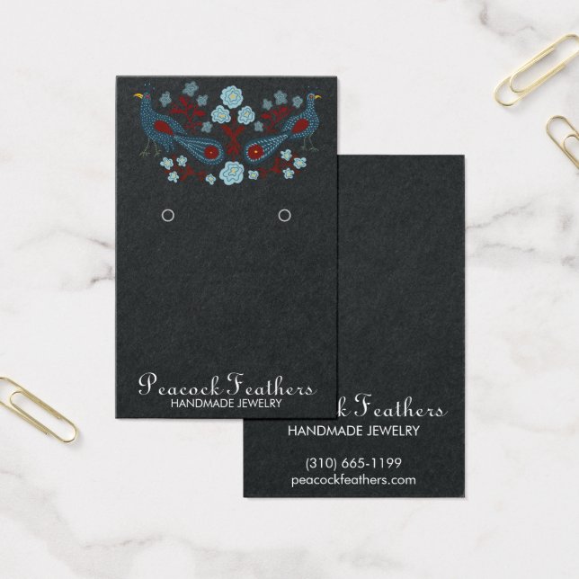 Oiseaux Collier à oreilles florales Bijoux Carte d (Bureau)