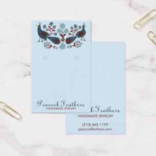 Oiseaux Collier à oreilles florales Bijoux Carte d