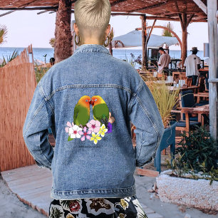 Oiseaux d'amour Fleurs tropicales