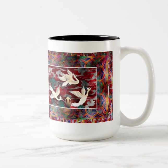 Oiseaux dans la tasse rouge (Droit)