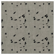 Oiseaux dans le tissu de lin de vol