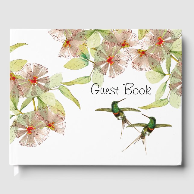 Oiseaux de colibri exotiques Fleurs Livre d'or (Recto)