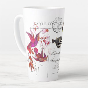 Oiseaux de colibri volant l'éphémère Latte Mug
